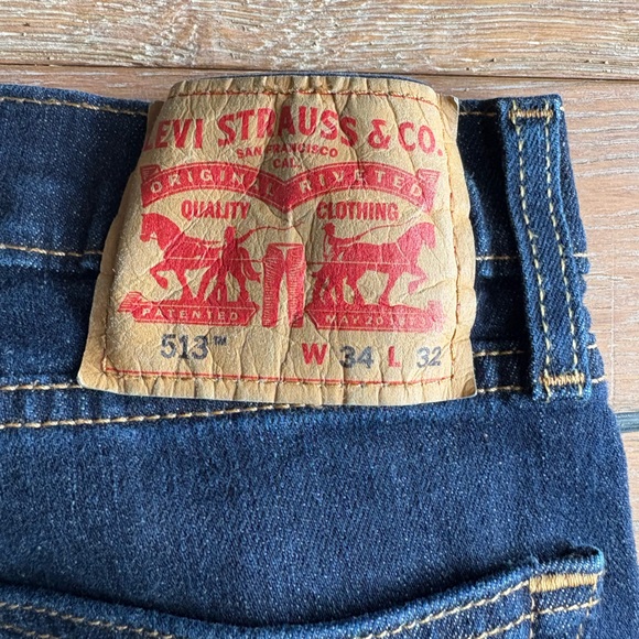 Levi's Men's 513 Dark Wash Jeans - Picture 3 of 3